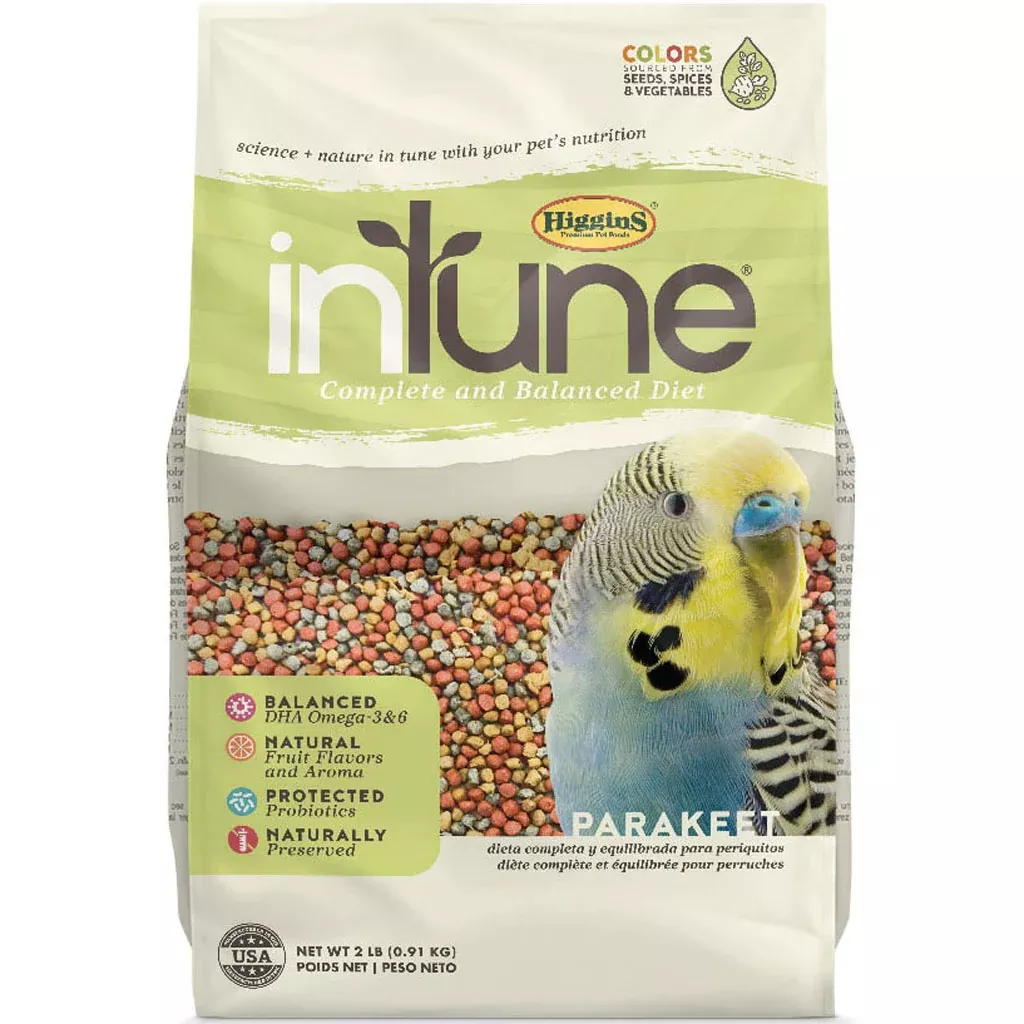 Higgins InTune Complete Diet Parakeet Food 2 lb