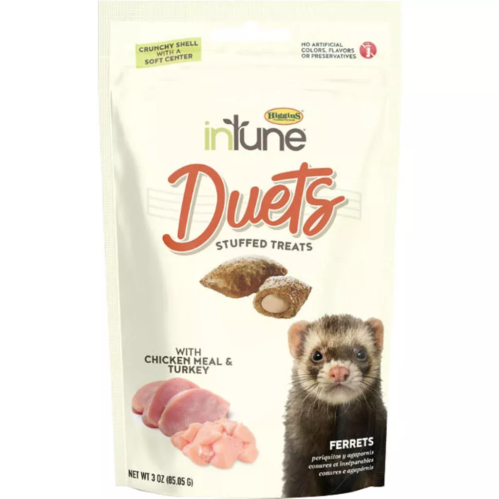 Higgins InTune Duets Treats for Ferrets Turkey 3 oz