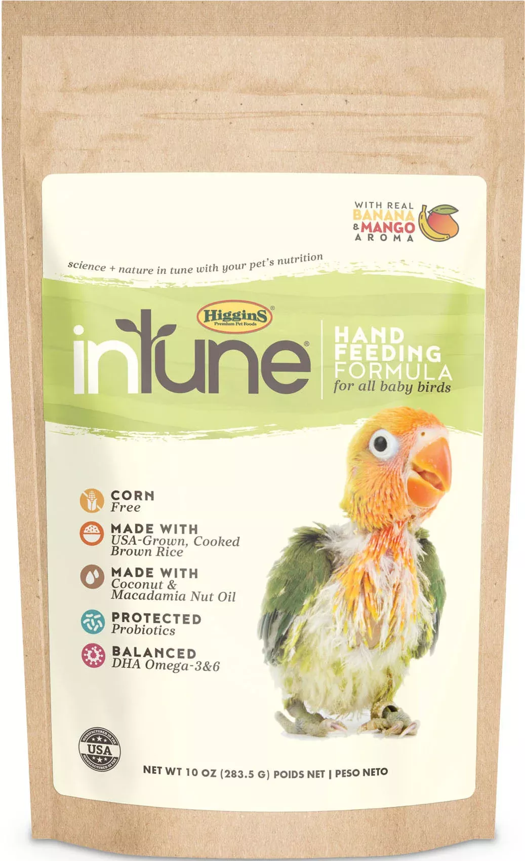 Higgins inTune Hand Feed Formula for Baby Birds 10 oz