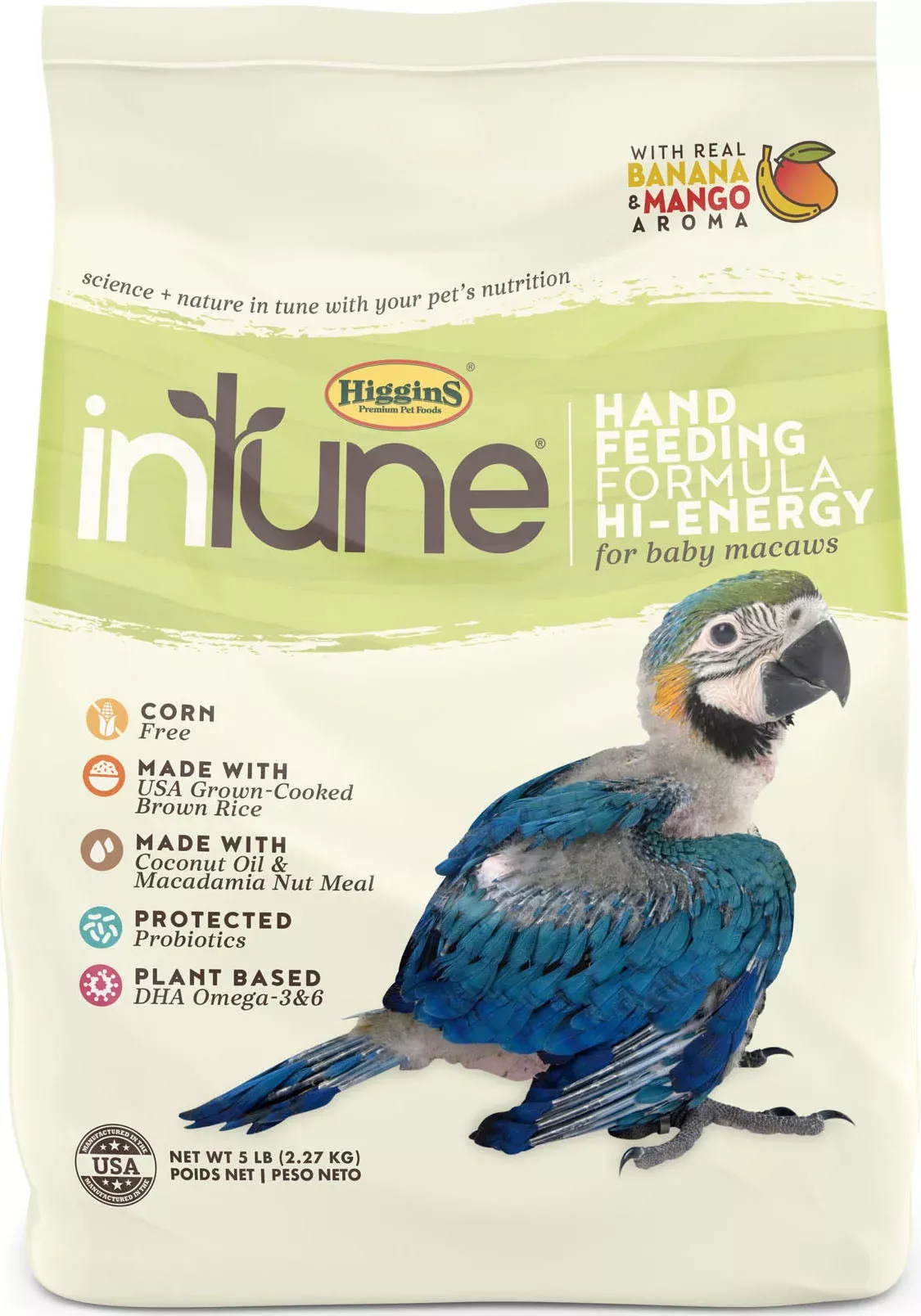 Higgins InTune Hand Feed Formula Hi-Energy Macaw, 5 lb