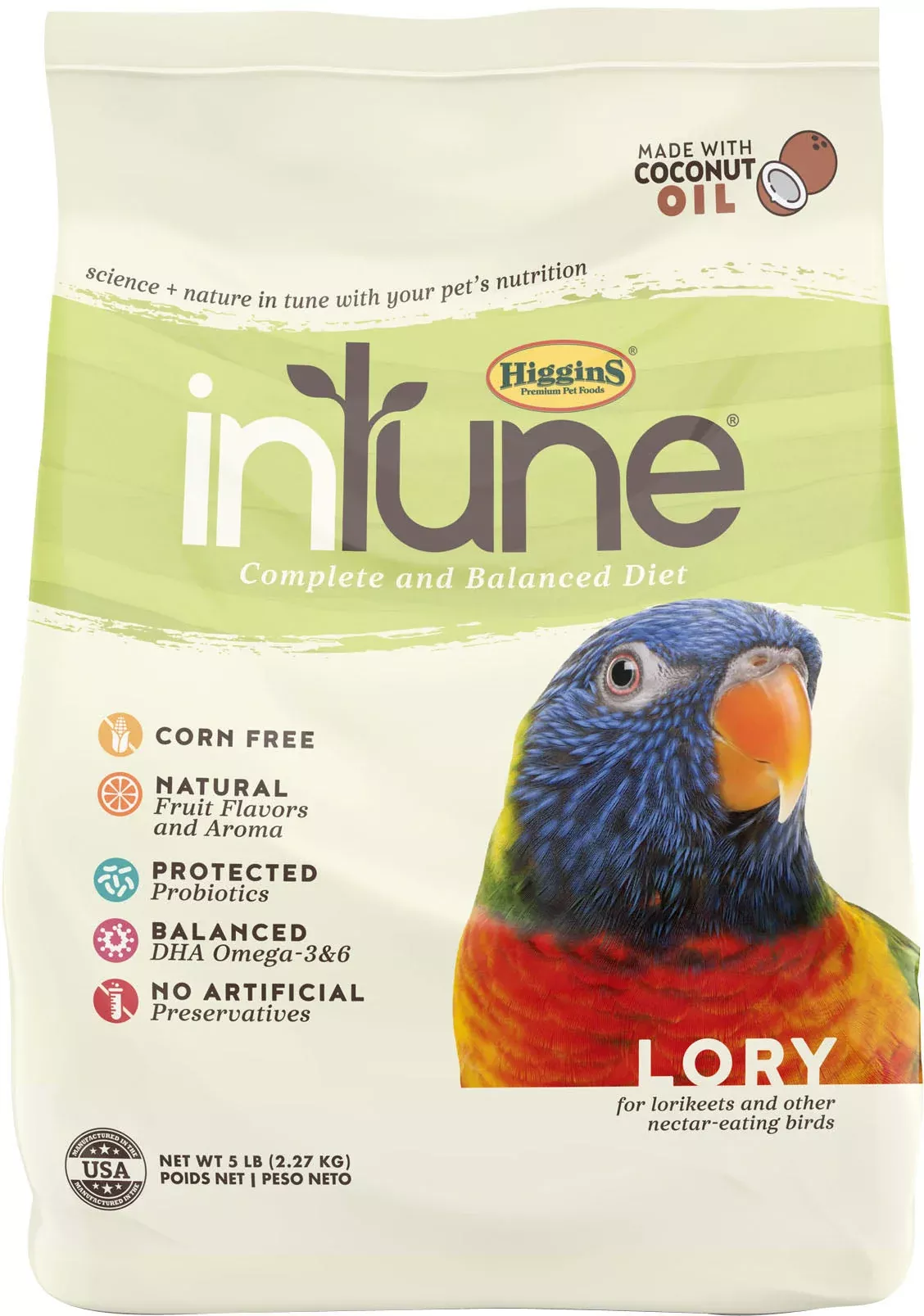 Higgins InTune Lory Food for Lorikeets, 5 Lb