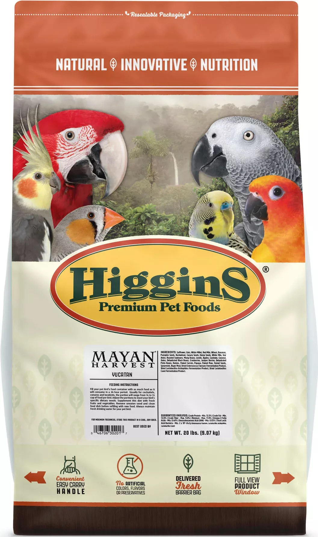 Higgins Mayan Harvest Celestial Blend Bird Food, 20 lb