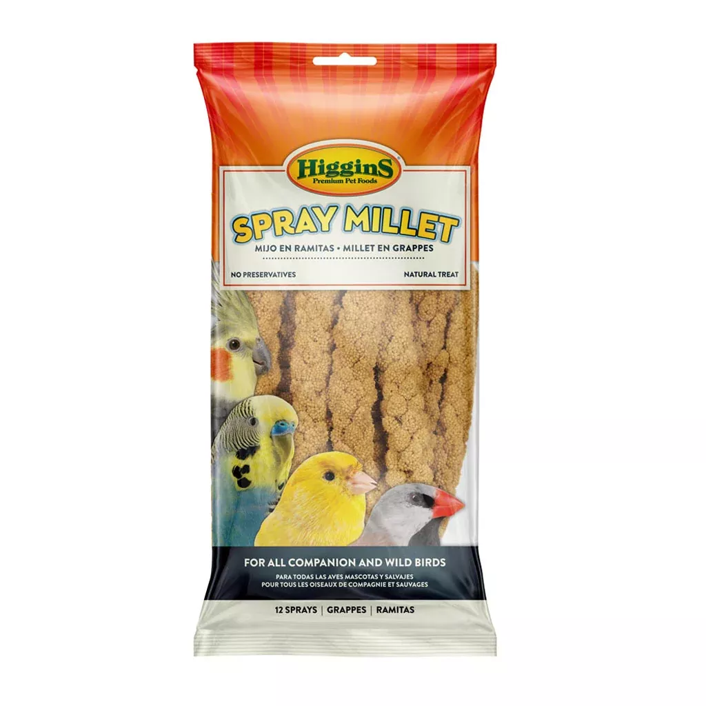 Higgins Spray Millet Natural Avian Treat, 12 Count