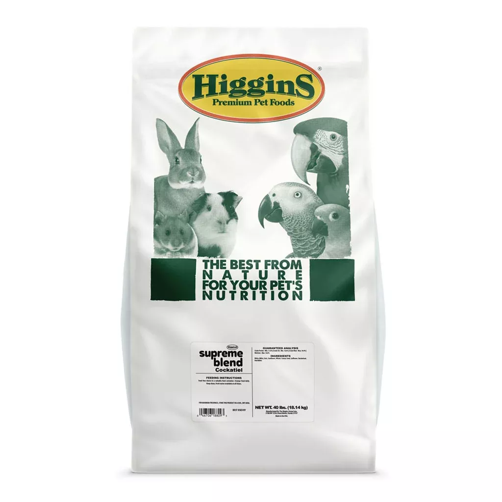 Higgins Supreme Blend Cockatiel Food 50 lb