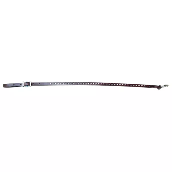 HILASON 28" Western Horse Roping Tie Down Strap Snap Dark Brown Silver Spot