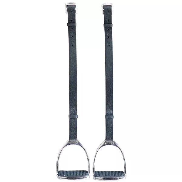 Hilason All English Saddle Leather Stirrup Black With Pair