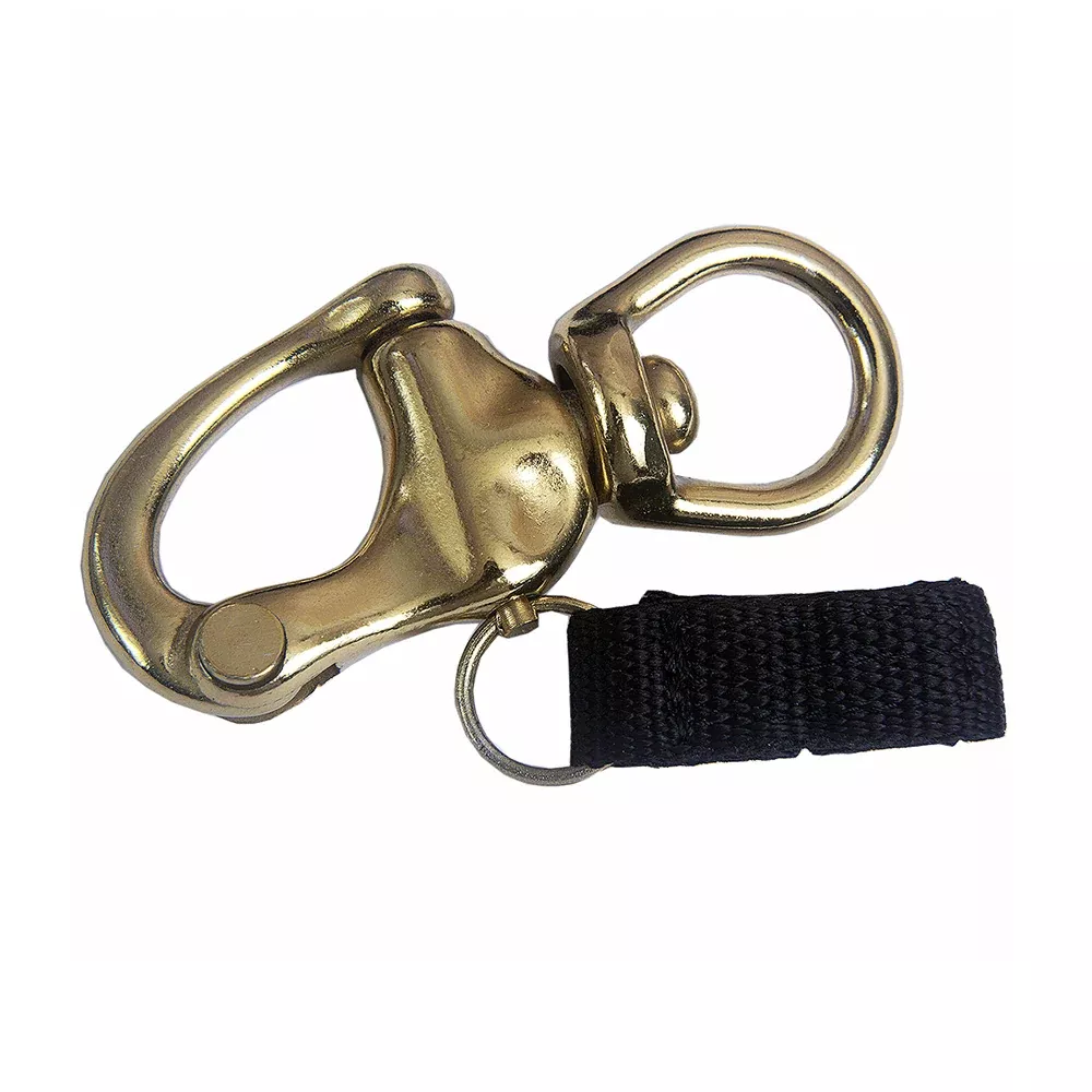 HILASON BP 3/4" Quick Release Swivel Eye Snap Hook – Heavy Duty Solid Brass Panic Snap for Equestrian Leashes