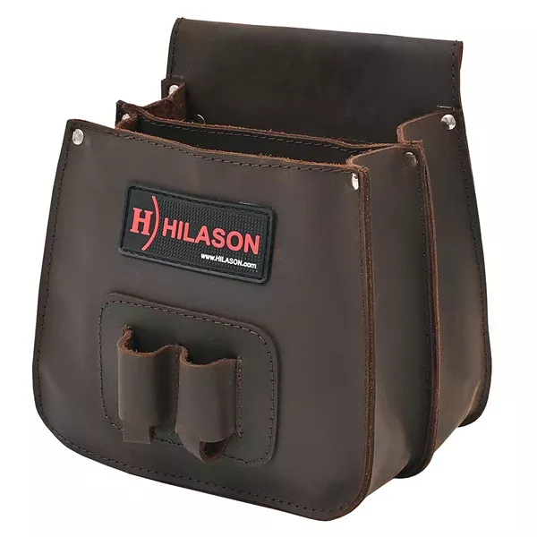 Hilason Genuine Thick Leather Shooting Shotgun Shell Bag Ammo Pouch