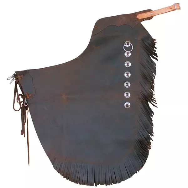 HILASON Handmade Working Genuine Leather Chinks Dark Brown