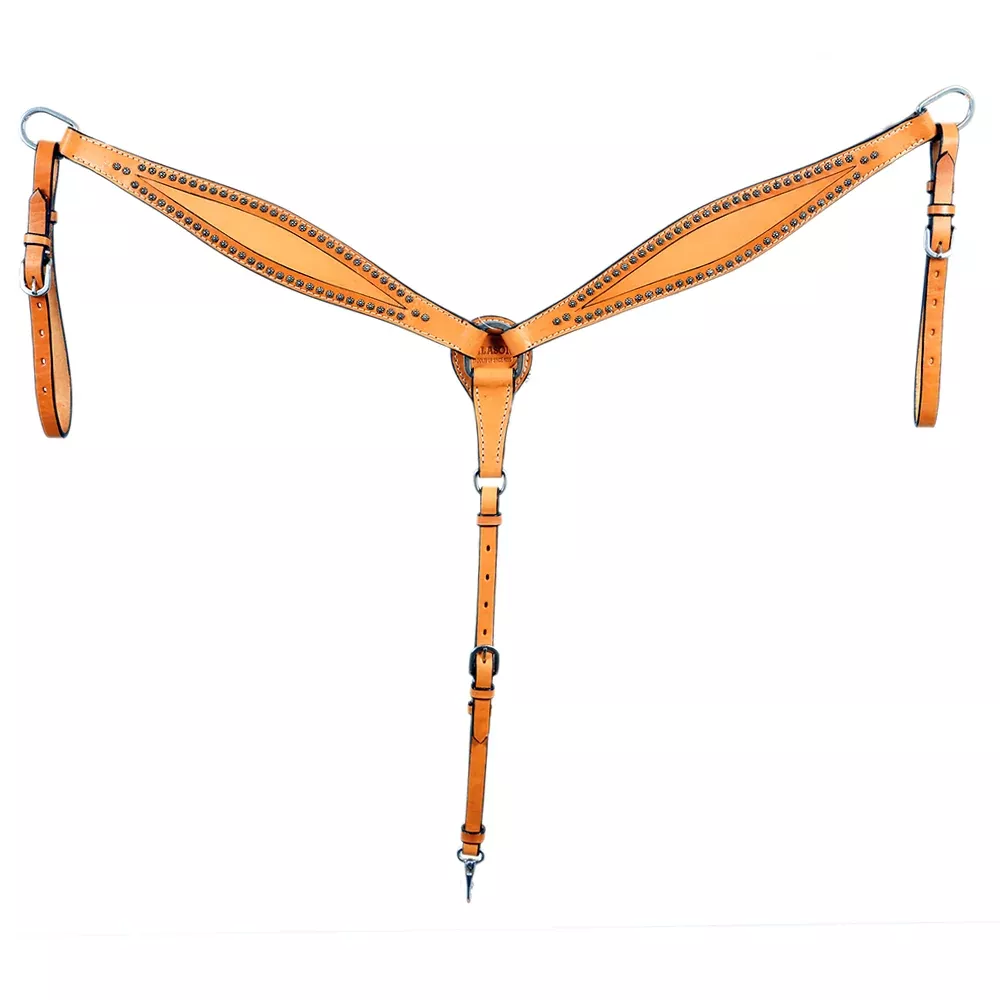 HILASON Western Horse Breast Collar Tack American Leather Tan
