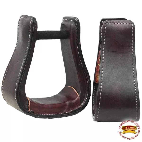 HILASON Wide Roping Saddle Stirrups Western Horse Pair