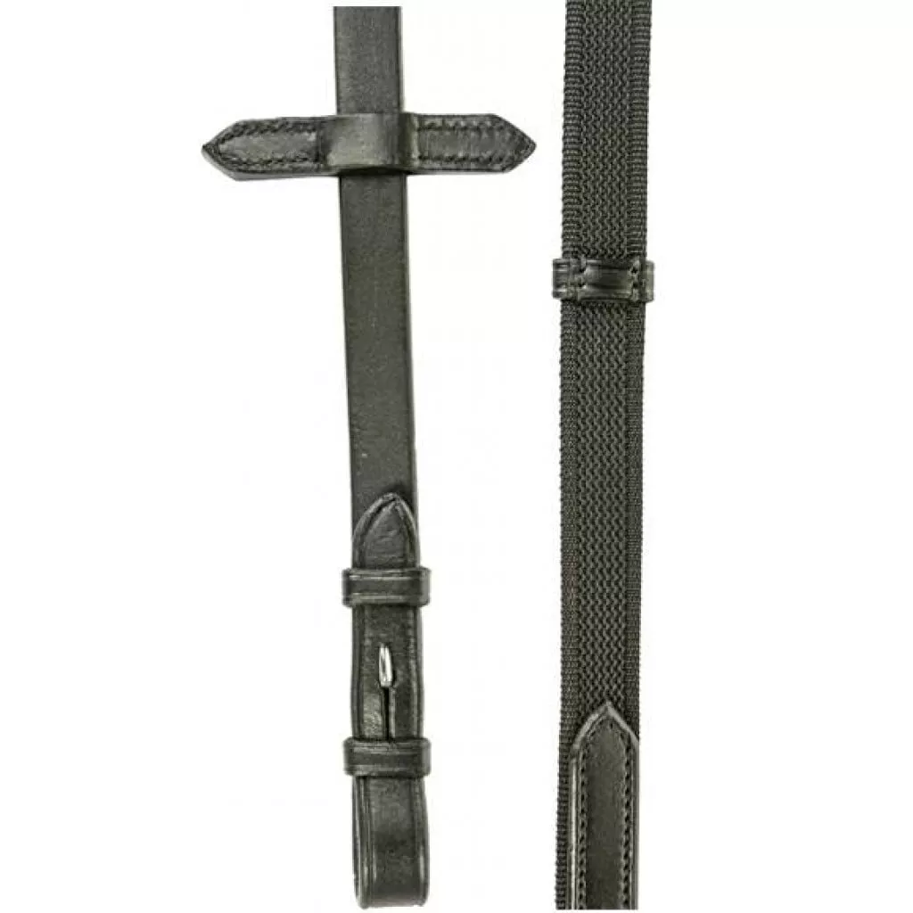 HKM Reins Interlaced With Rubber