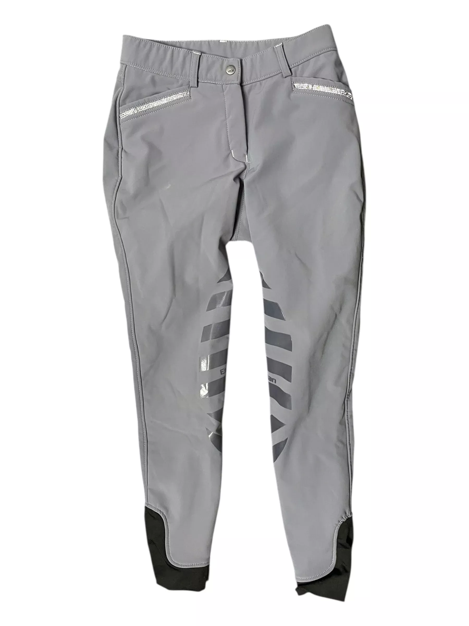 HKM Winter KP Breech - Gray/Bling - 24 - USED
