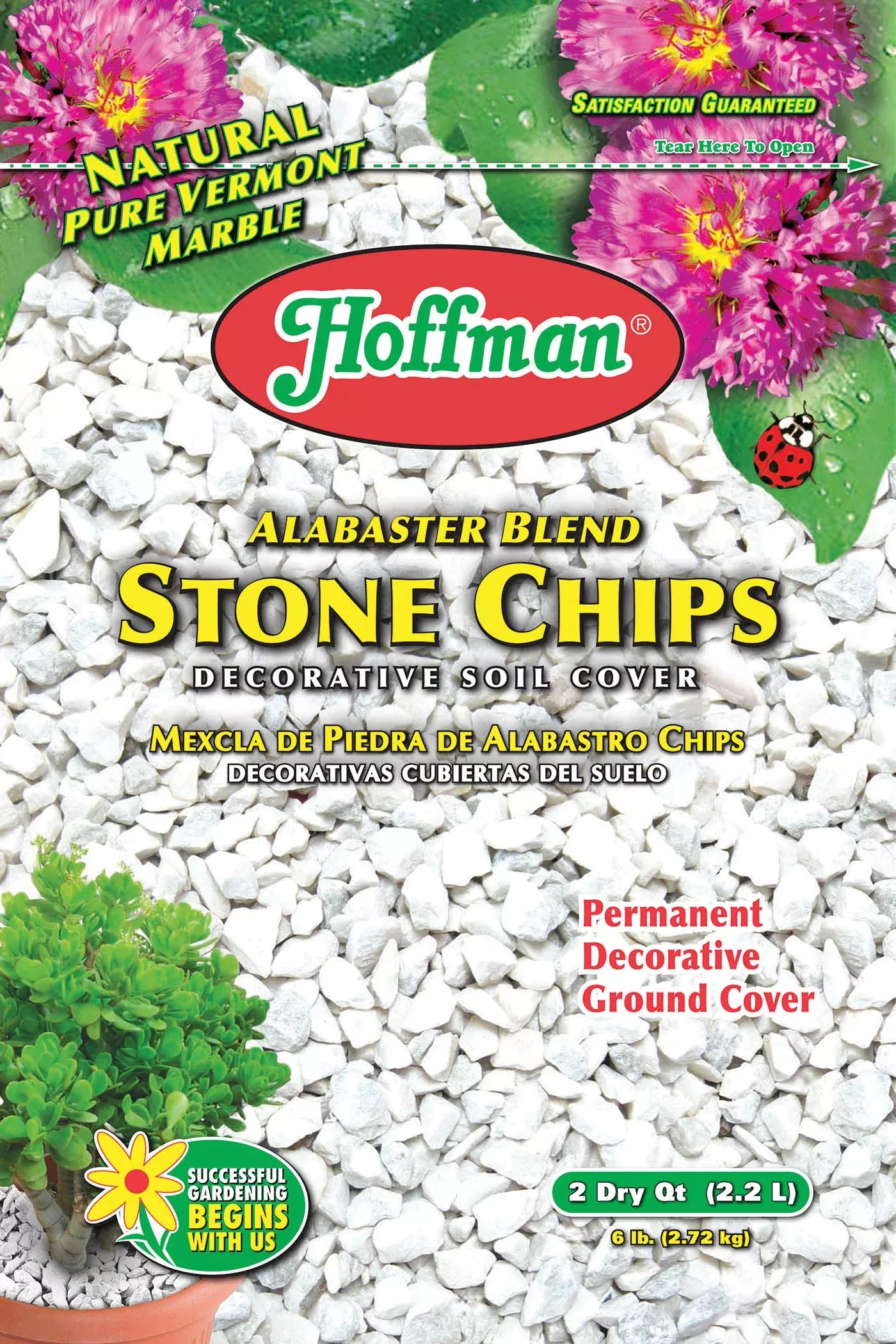 Hoffman Alabaster Blend Stone Chips 2 QT White