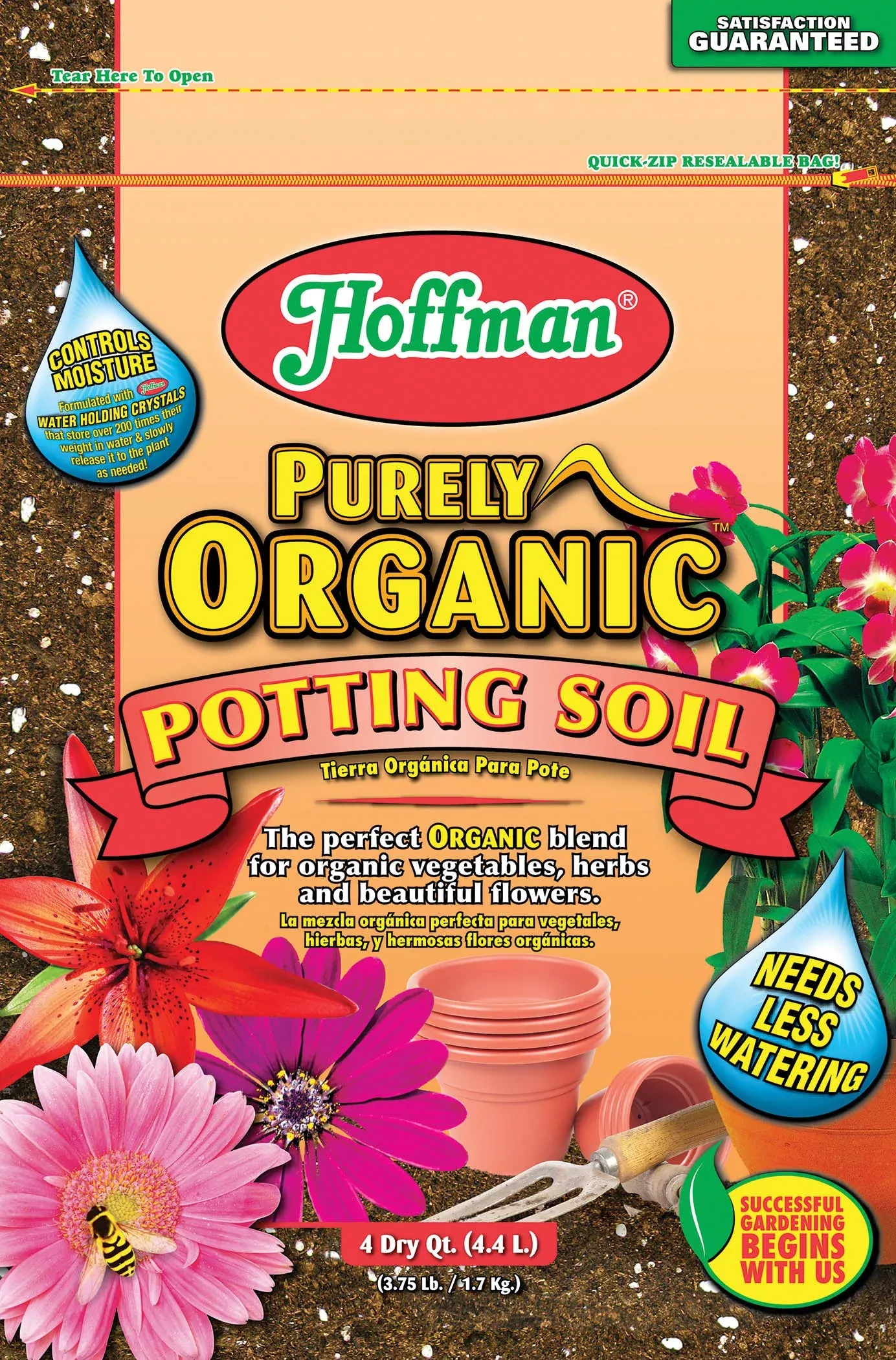 Hoffman Purely Organic Potting Mix Soil, 4 QT