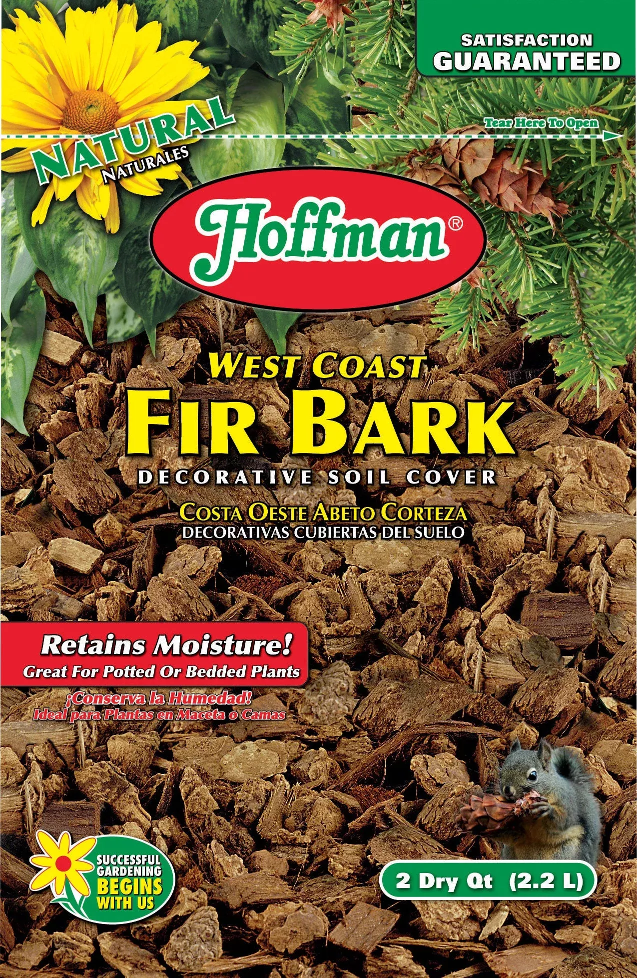 Hoffman West Coast Fir Bark Decorative Soil Cover, 2 Quart