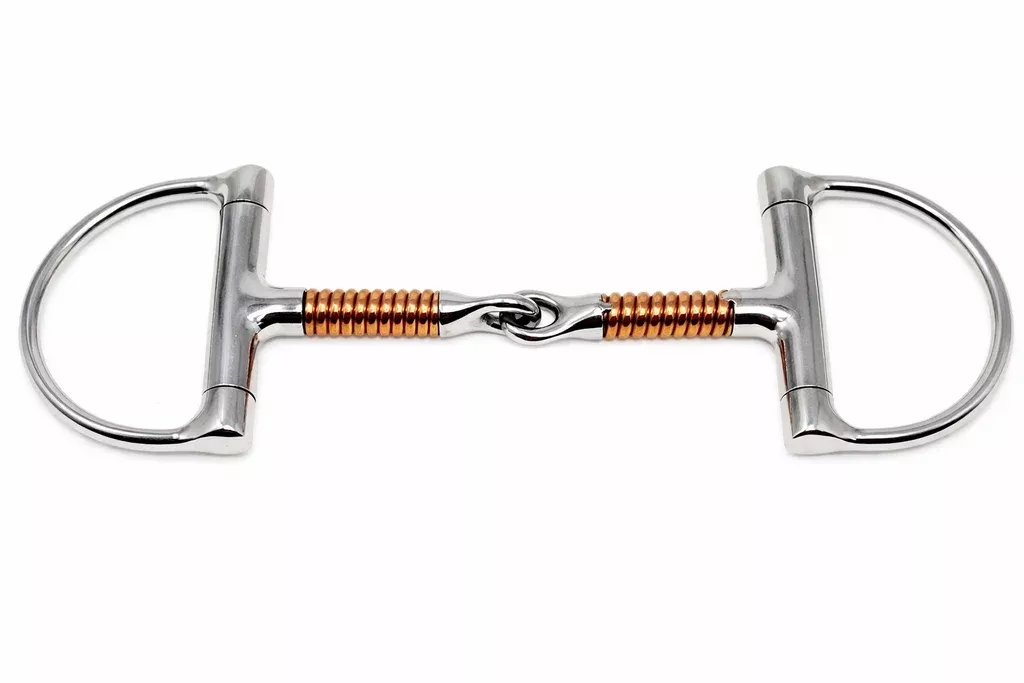 Horse 4-1/2" Stainless Steel D-Ring Copper Wire Snaffle Mouth Horse Bit 35513A