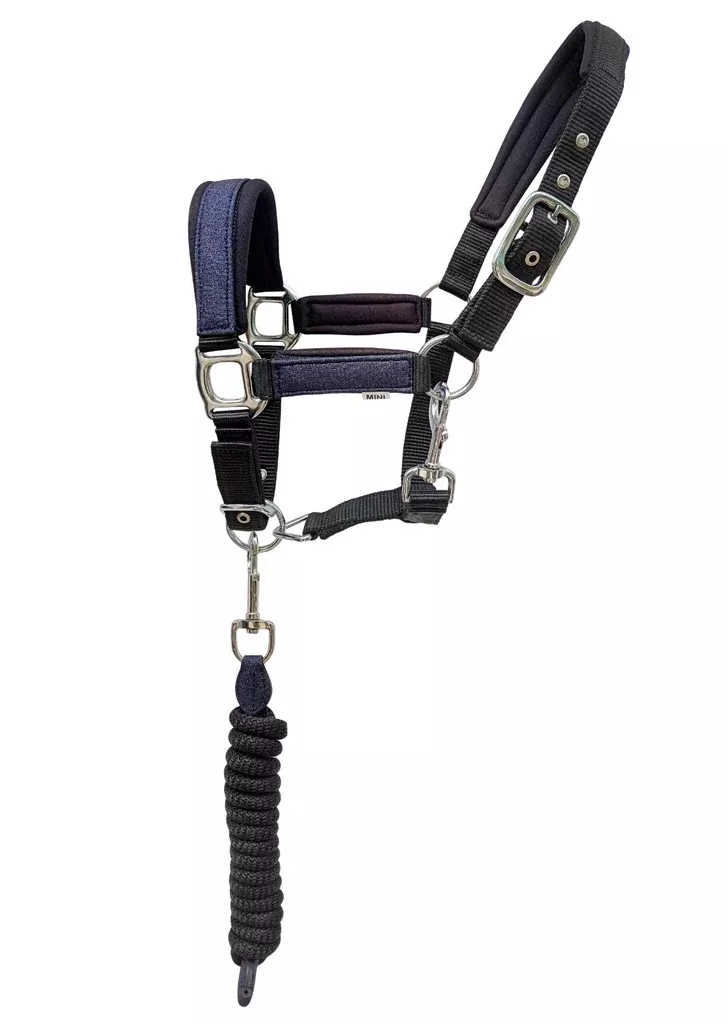 Horse Glitter Nylon Adjustable Padded Halter Lead Rope 606Glitter