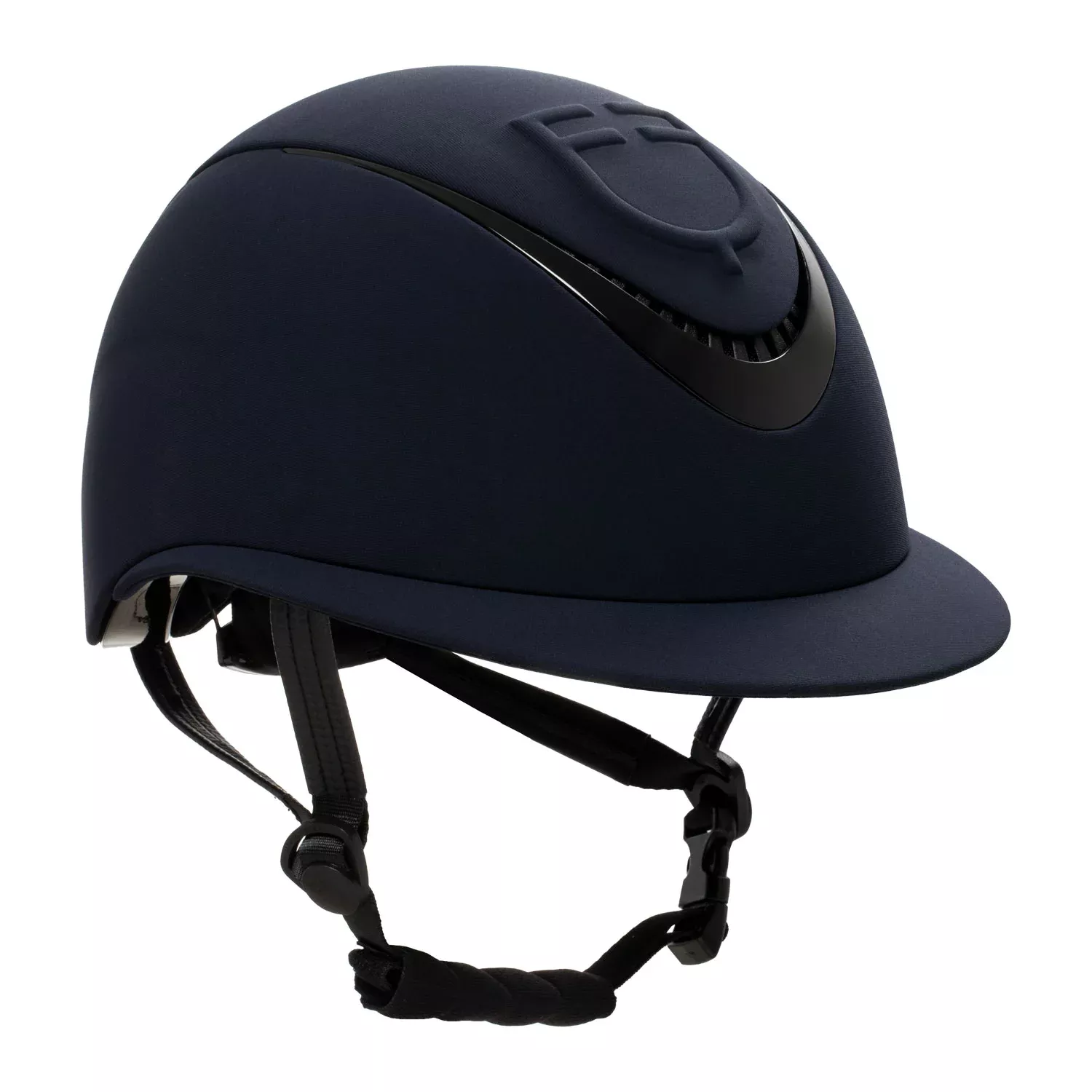 Horse Riding Helmet with Wide Visor & Embossed Logo