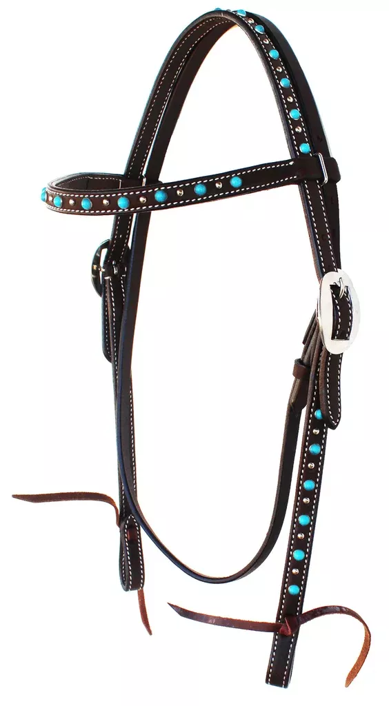 Horse Saddle Tack Bridle Western Leather Headstall78RT07HB