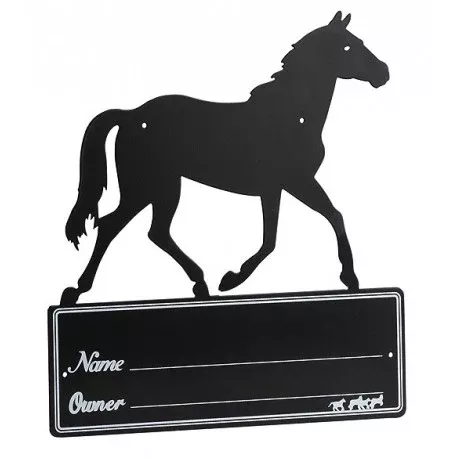Horse Sihouette Stall Plaque