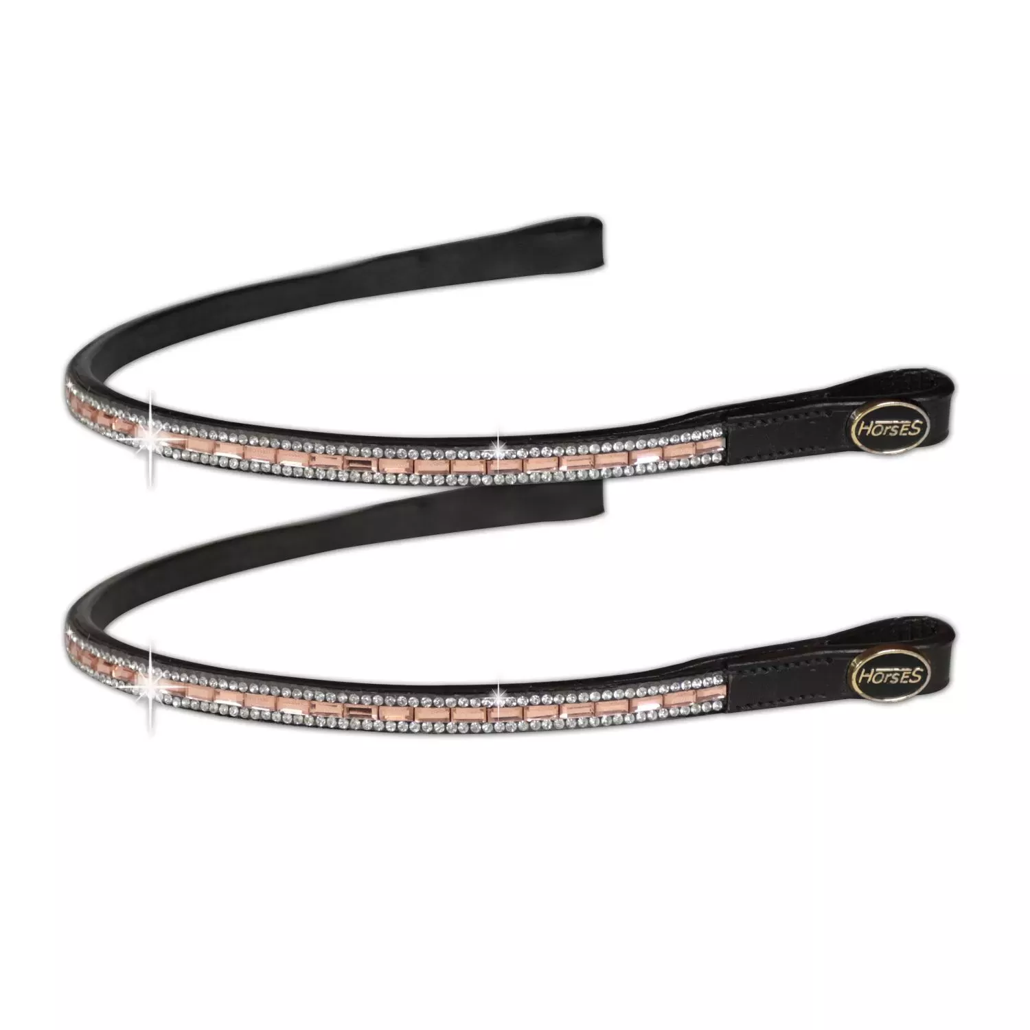 Horses Rose Gold Browband