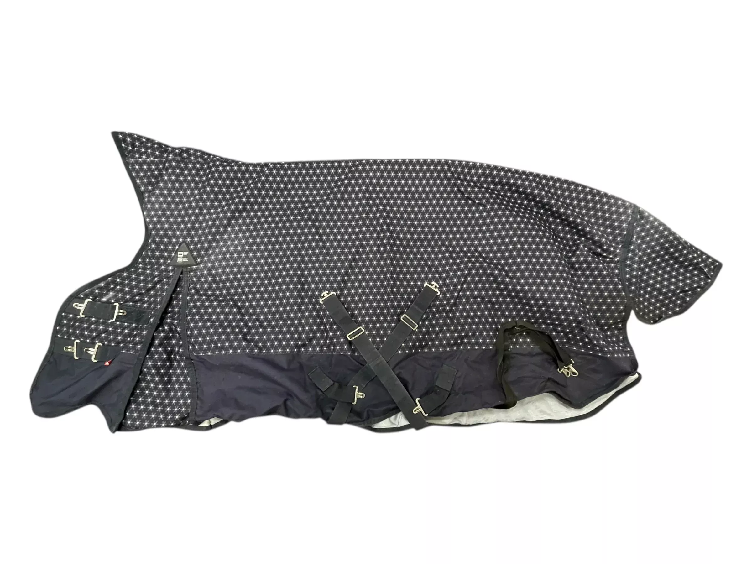 Horze Avalanche Heavy T/O Blanket - Dark Navy/Gray - 75" - USED