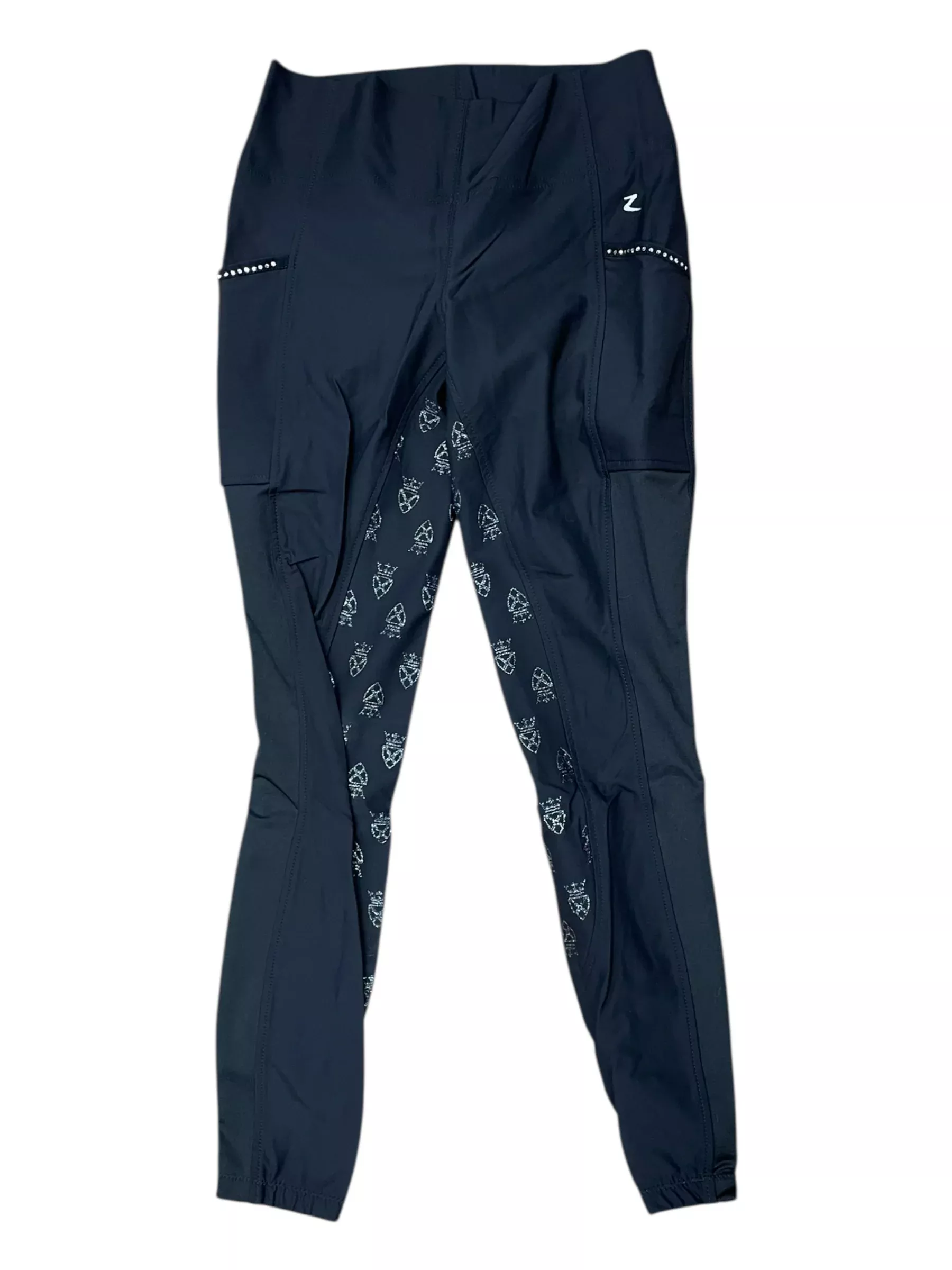 Horze Crescendo Leah FS Tight - Black/Silver Sparkle - 24 - USED