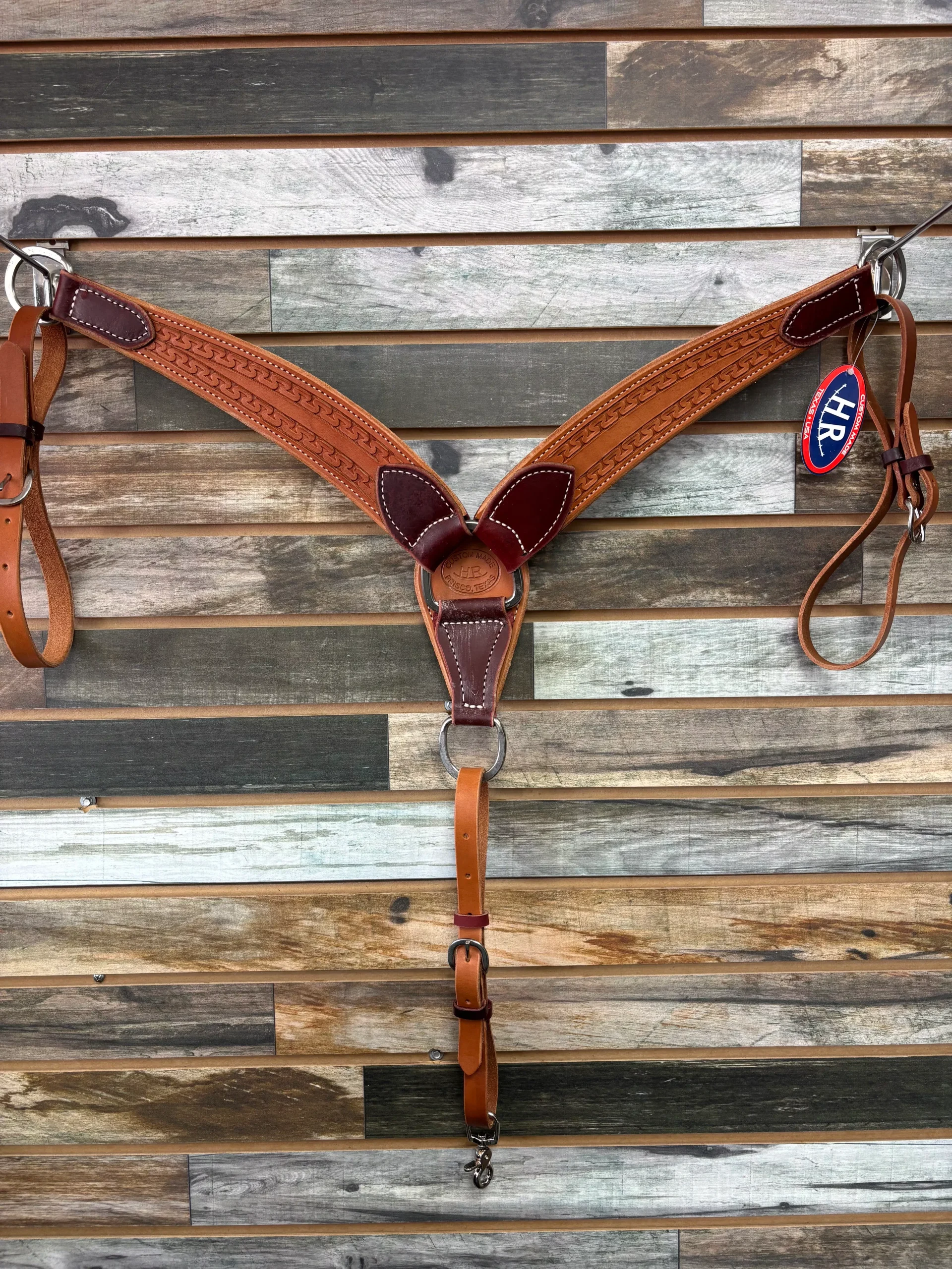HR 2 1/2" Breast Collar Running Hand Tooled