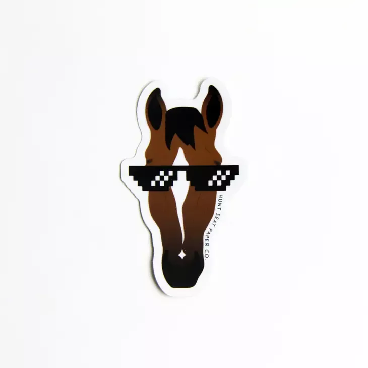 Hunt Seat Paper Thug Life Horse Sticker