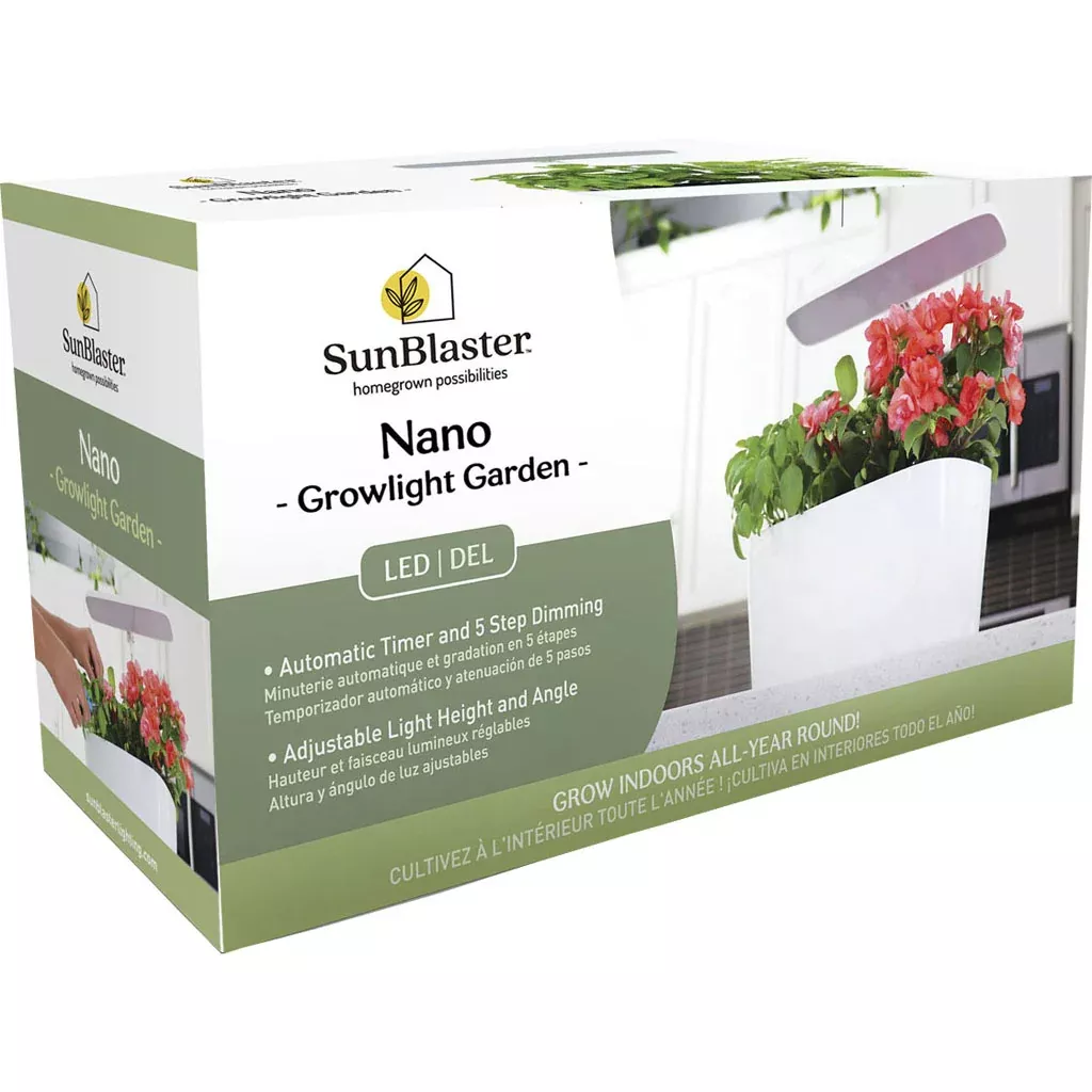 Hydrofarm Nano Growlight Garden with LED Grow Light & Timer