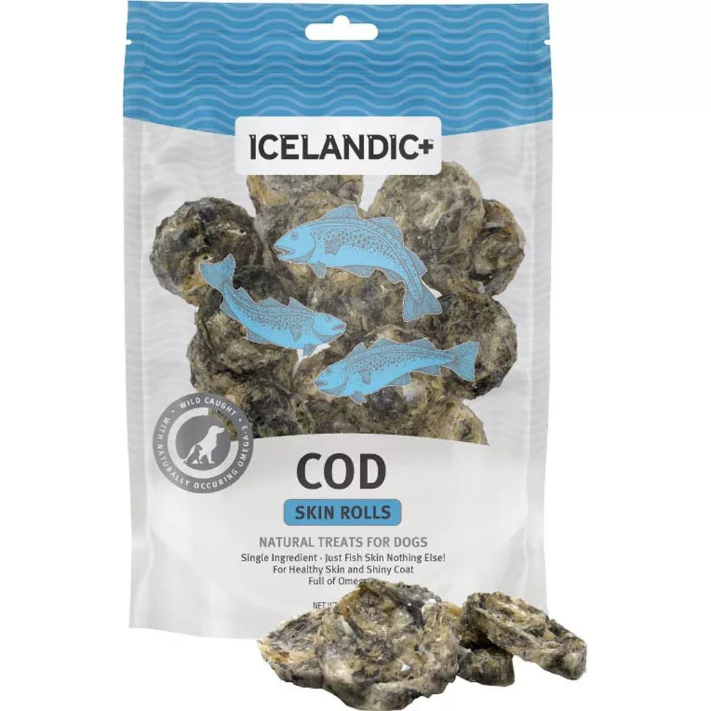 Icelandic+ Cod Skin Rolls Dog Chew, 3 oz