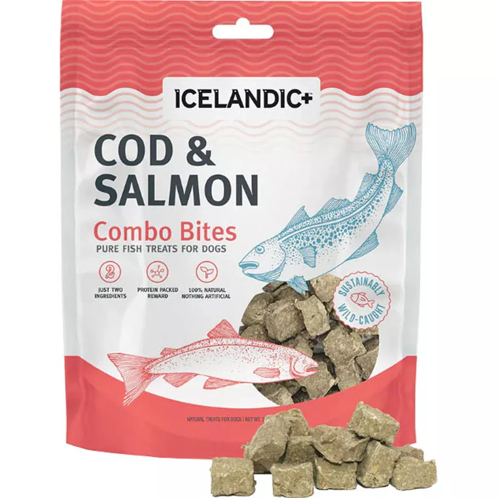 Icelandic+ Combo Bites Pure Fish Dog Treats Cod & Salmon 3 oz