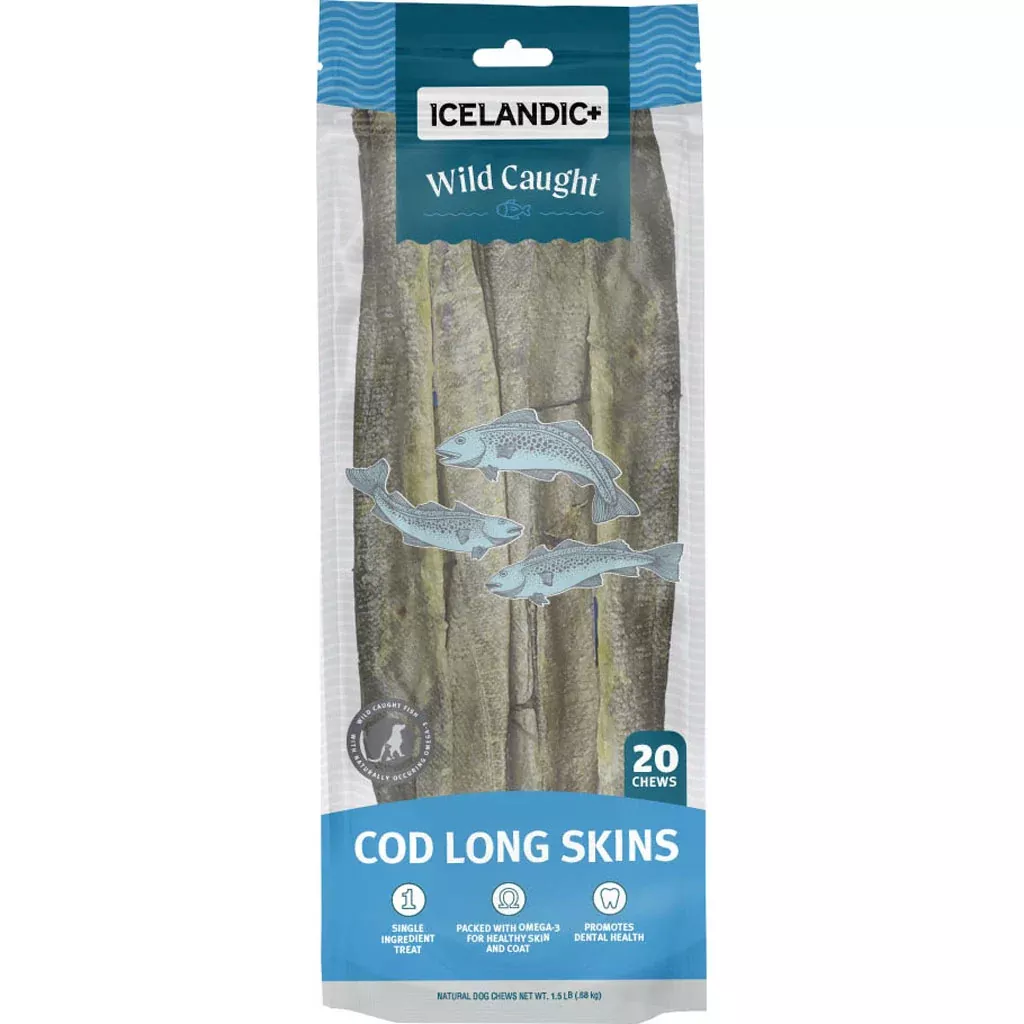 Icelandic+ Long Cod Skin Strips 0.5 oz Cod