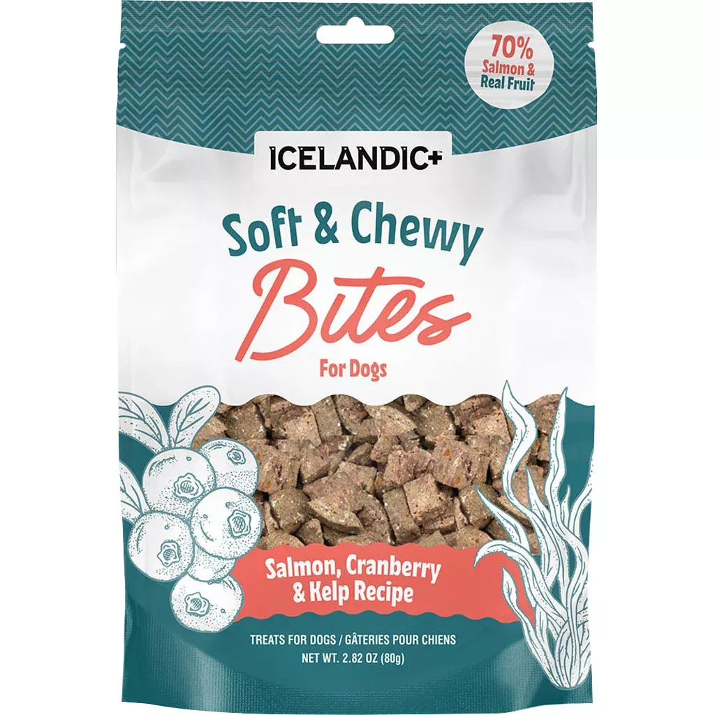 Icelandic+ Soft & Chewy Bites, Salmon/Cranberry, 2.82 oz