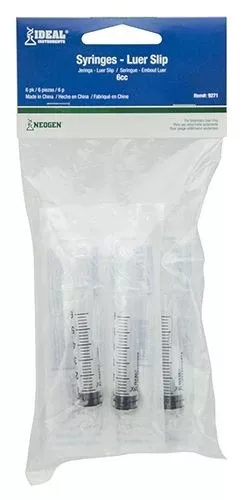 Ideal Disposable Luer Slip Syringe Pack