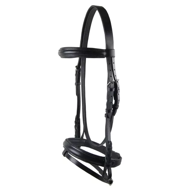 Ideal Leather Riding Bridle with Flash Noseband