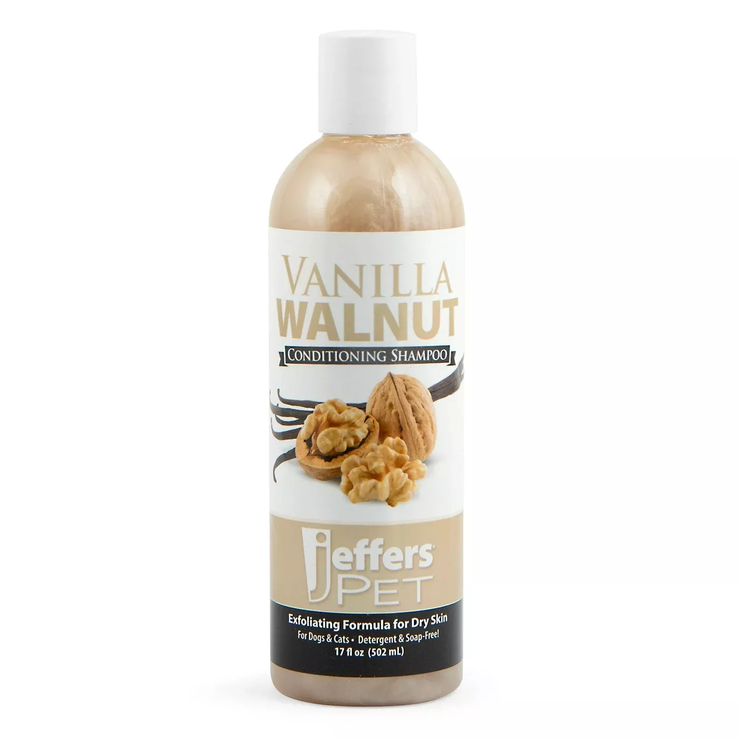 Jeffers Pet Vanilla Walnut Exfoliating Dog & Cat Conditioning Shampoo