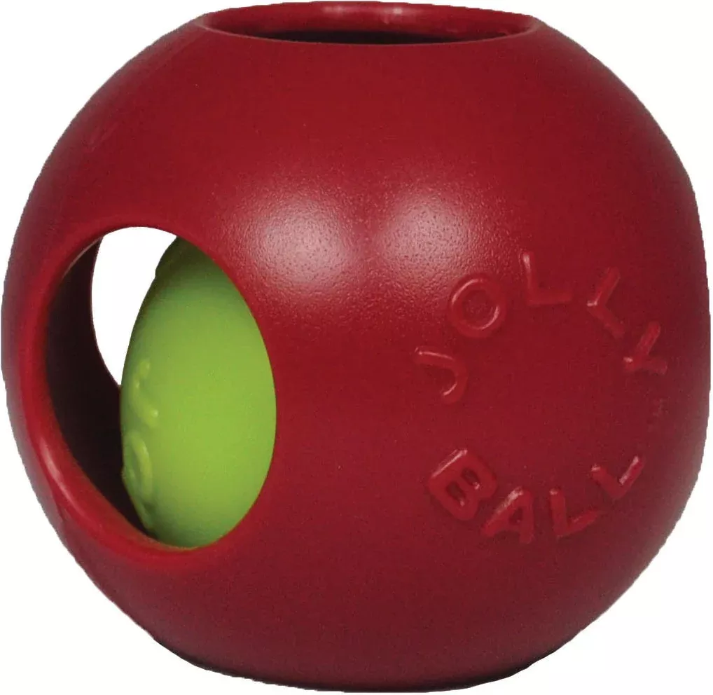 Jolly Pets Teaser Ball Dog Toy 8 in Red