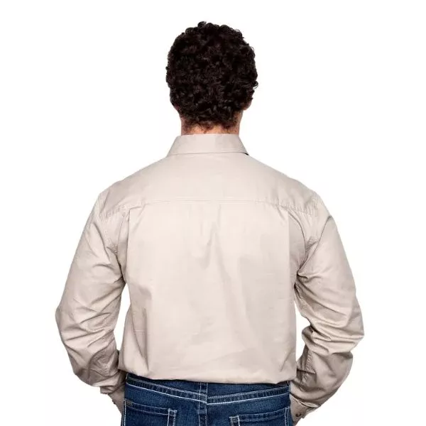 Just Country Mens Cameron Half Button Work Shirt
