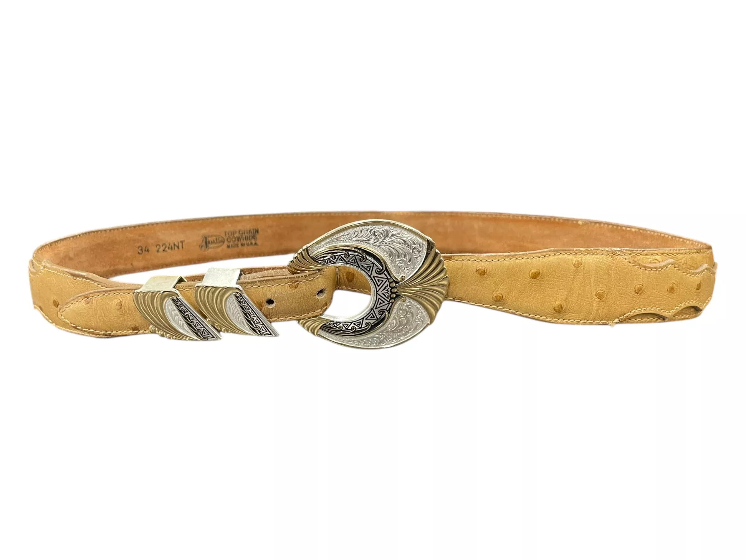 Justin Leather Belt - Brown - 34 - USED