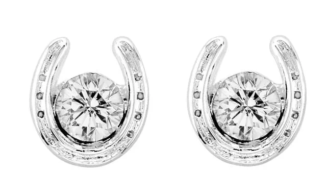 Kelly Herd Horseshoe Stud Earrings - Sterling Silver