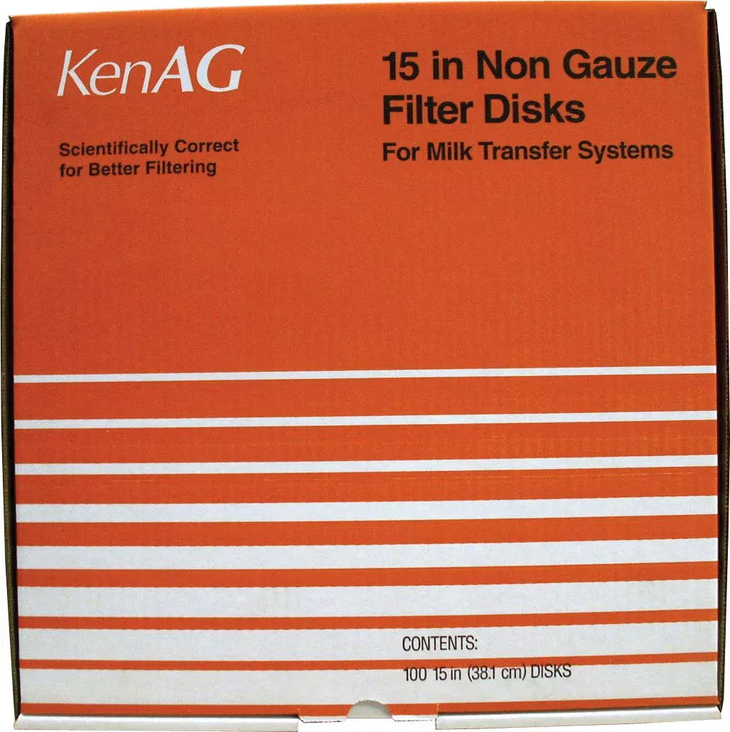 Ken AG Non-Gauze Disk Milk Filter 15 in Tan 100-Box