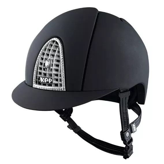 KEP Cromo Textile Helmet with Swarovski Grid Black