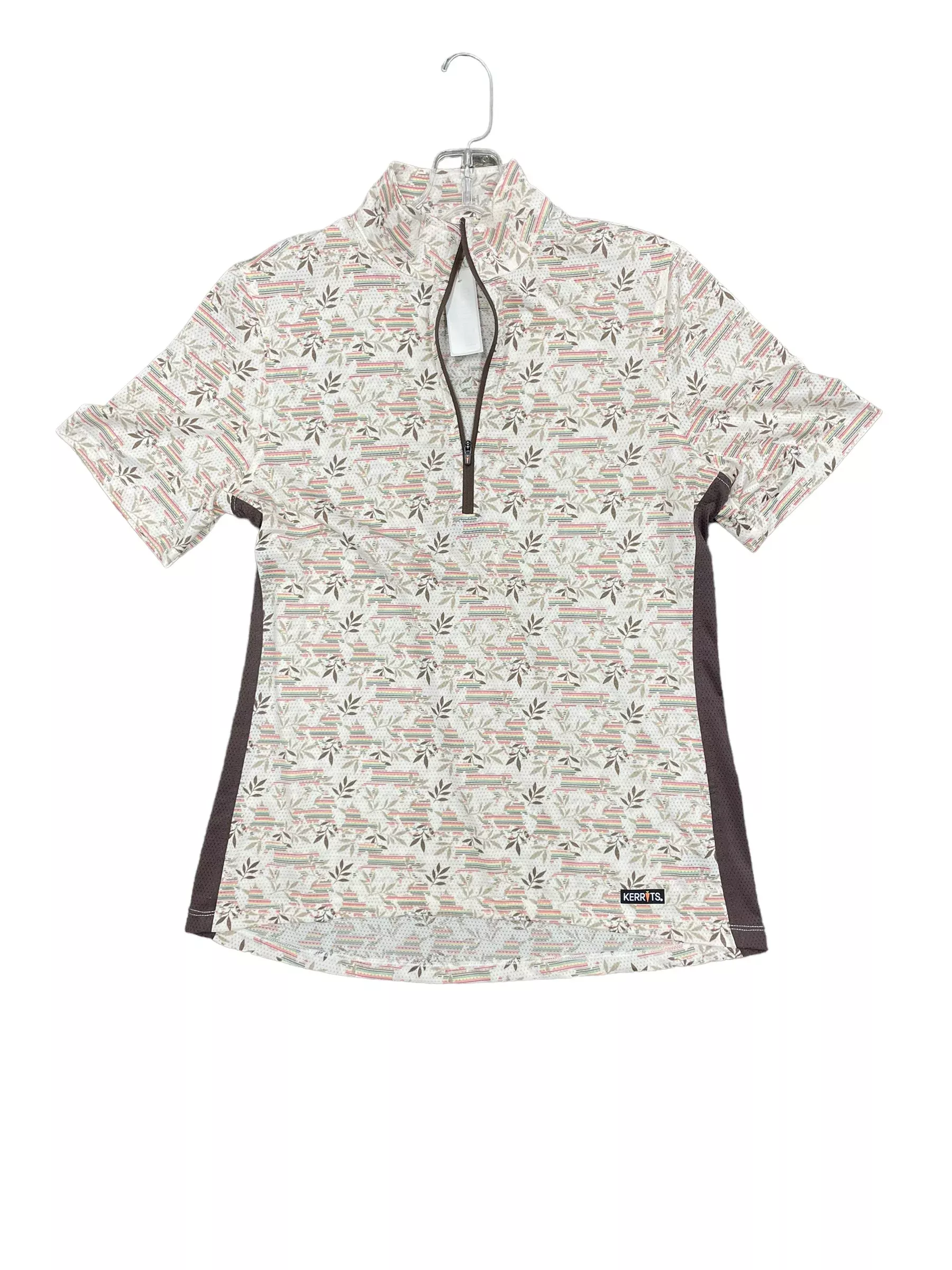 Kerrits riding tee - tan/rainbow MED - USED