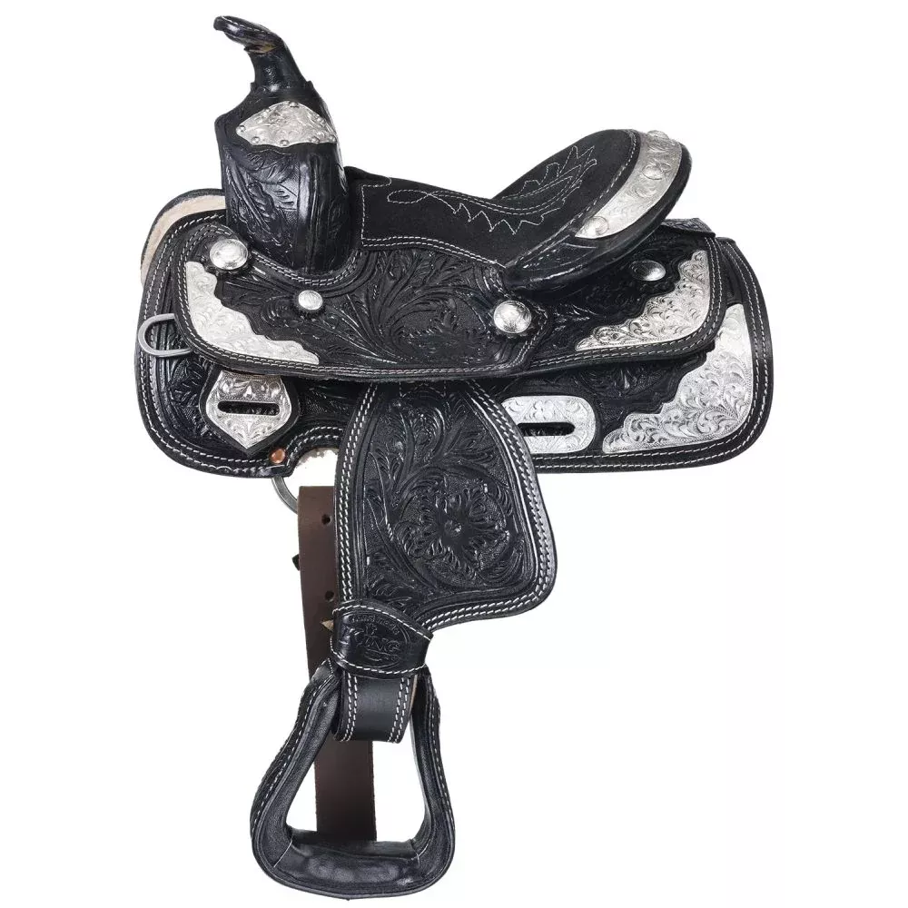 King Series Miniature McCoy Trail Saddle with Silver Accents