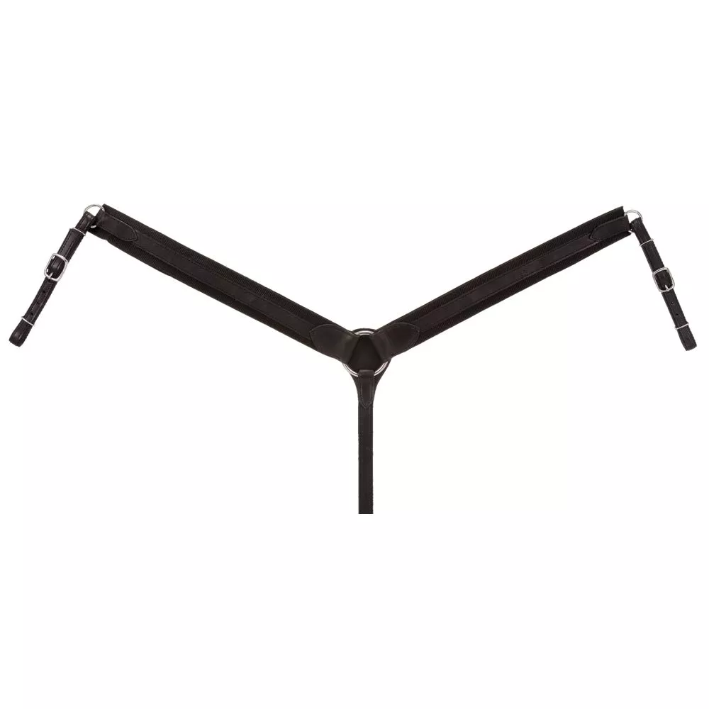 King Series Nylon Breastcollar with Leather Overlay