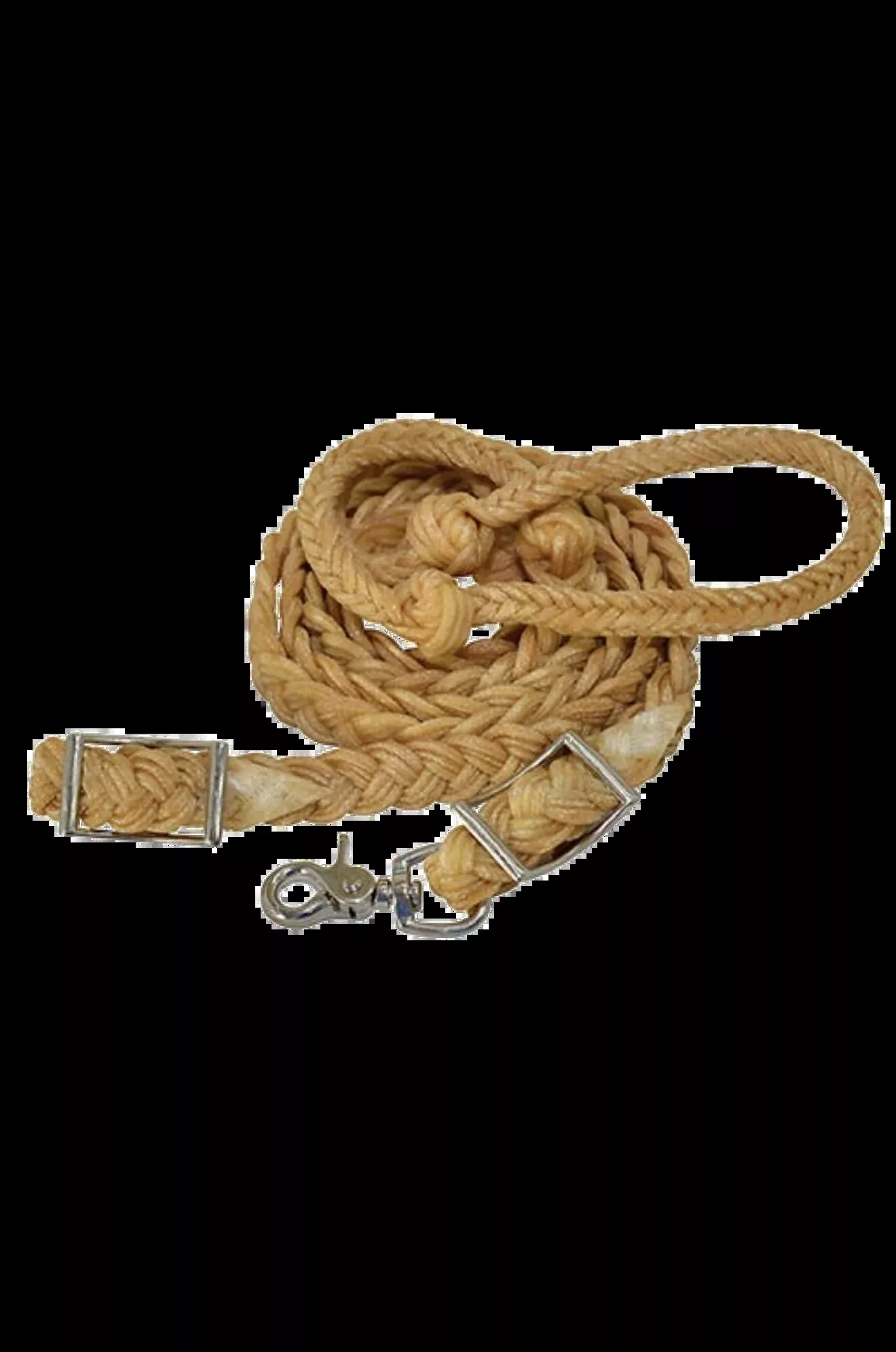 Knotted Waxed Nylon Barrel Rein