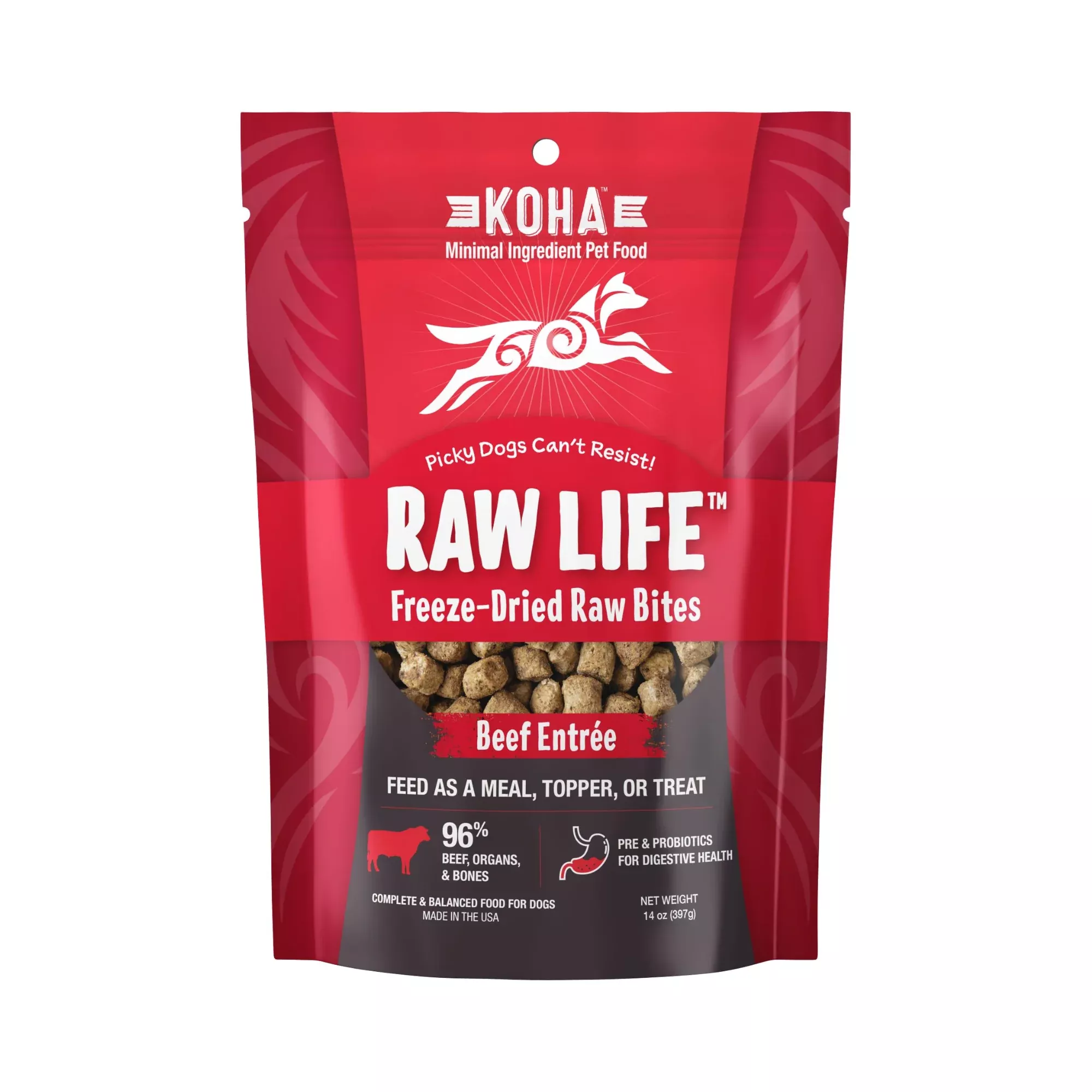 Koha Raw Life FD Bites Dog-Beef : 14oz