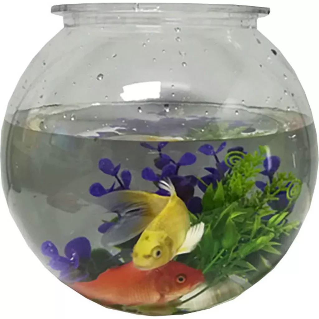 Komodo Round Plastic Fish Bowl, 1.5 Gal